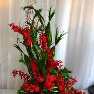 funeral arrangements of exotic flowers